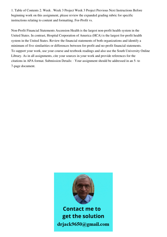 1. Table of Contents 2. Week . Week 3 Project Week 3 Project Previous Next Instructions Before beginning work on this assignment, please review the expanded grading rubric for specific instructions relating to content an