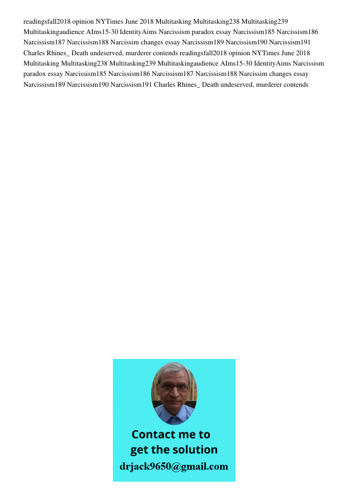 readingsfall2018 opinion NYTimes June 2018 Multitasking Multitasking238 Multitasking239 Multitaskingaudience AIms15-30 IdentityAims Narcissism paradox essay Narcissism185 Narcissism186 Narcissism187 Narcissism188 Narciss