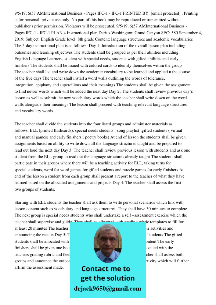 9/5/19, 6(57 AMInternational Business - Pages IFC-1 - IFC-1 PRINTED BY: [email protected] . Printing is for personal, private use only. No part of this book may be reproduced or transmitted without publisher's prior perm