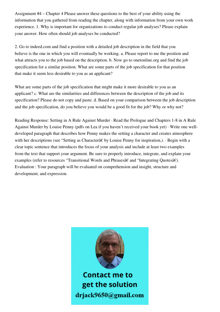 Assignment #4 – Chapter 4 Please answer these questions to the best of your ability using the information that you gathered from reading the chapter, along with information from your own work experience. 1. Why is import