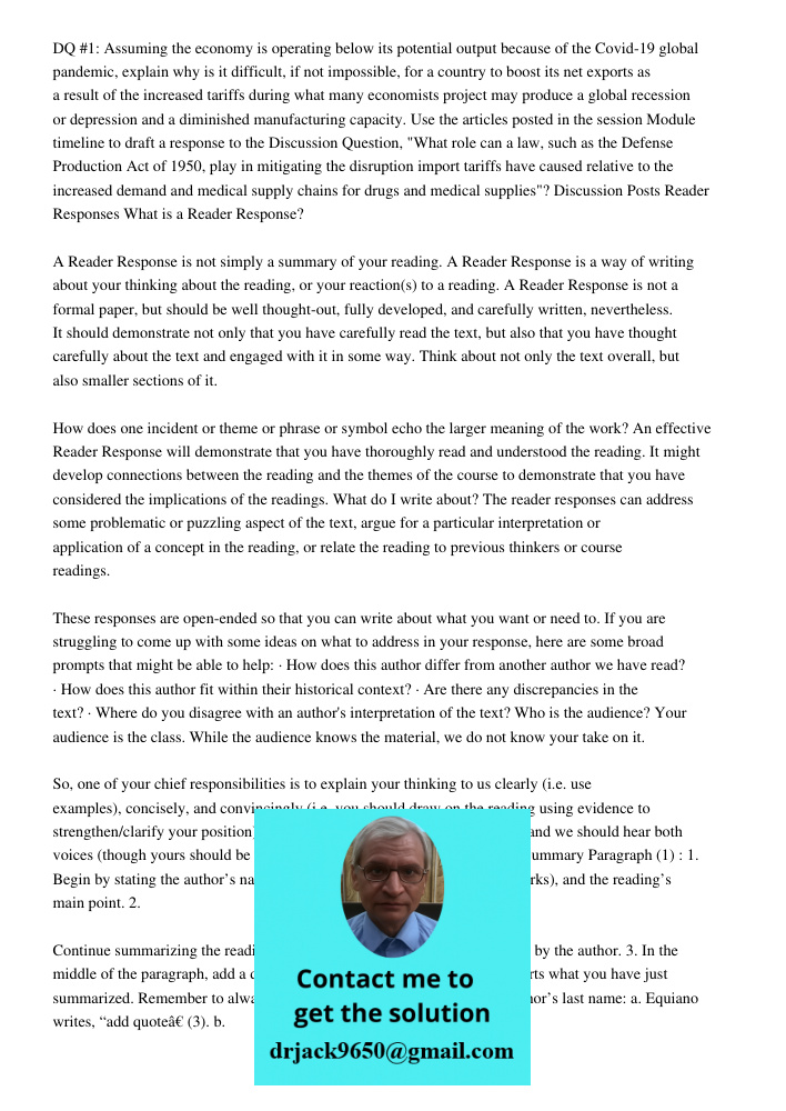 DQ #1: Assuming the economy is operating below its potential output because of the Covid-19 global pandemic, explain why is it difficult, if not impossible, for a country to boost its net exports as a result of the incre