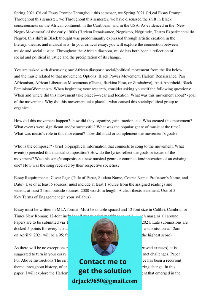 Throughout this semester, we have discussed the shift in Black consciousness on the African continent, in the Caribbean, and in the USA. As evidenced in the ‘New Negro Movement’ of the early 1900s (Harlem Renaissance, Ne