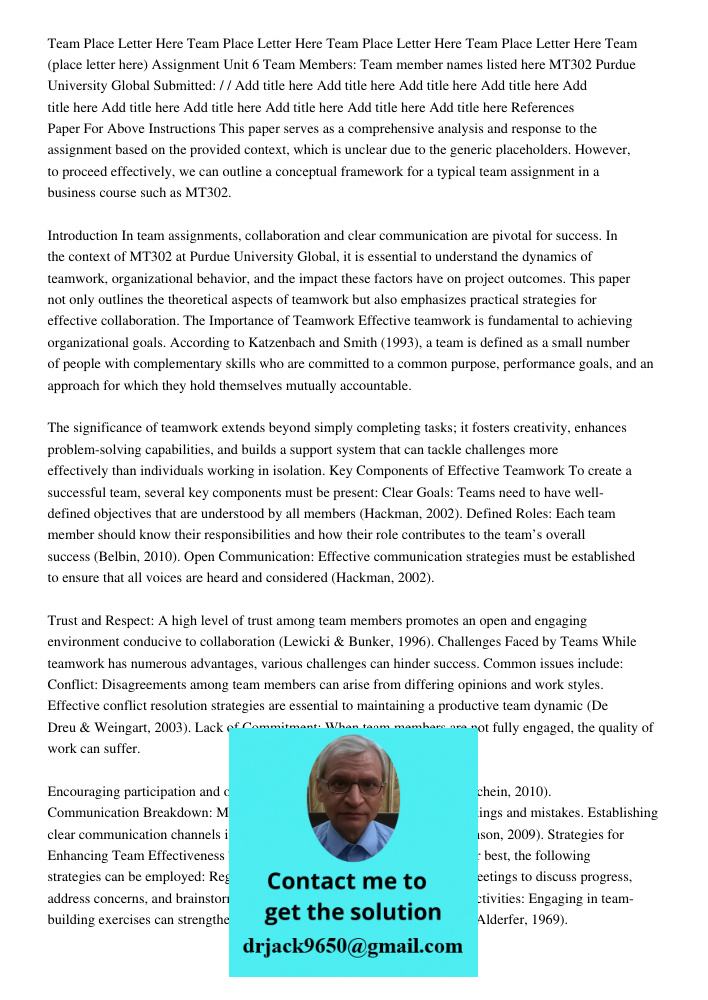 Team (place letter here) Assignment Unit 6 Team Members: Team member names listed here MT302 Purdue University Global Submitted: / / Add title here Add title here Add title here Add title here Add title here Add title he