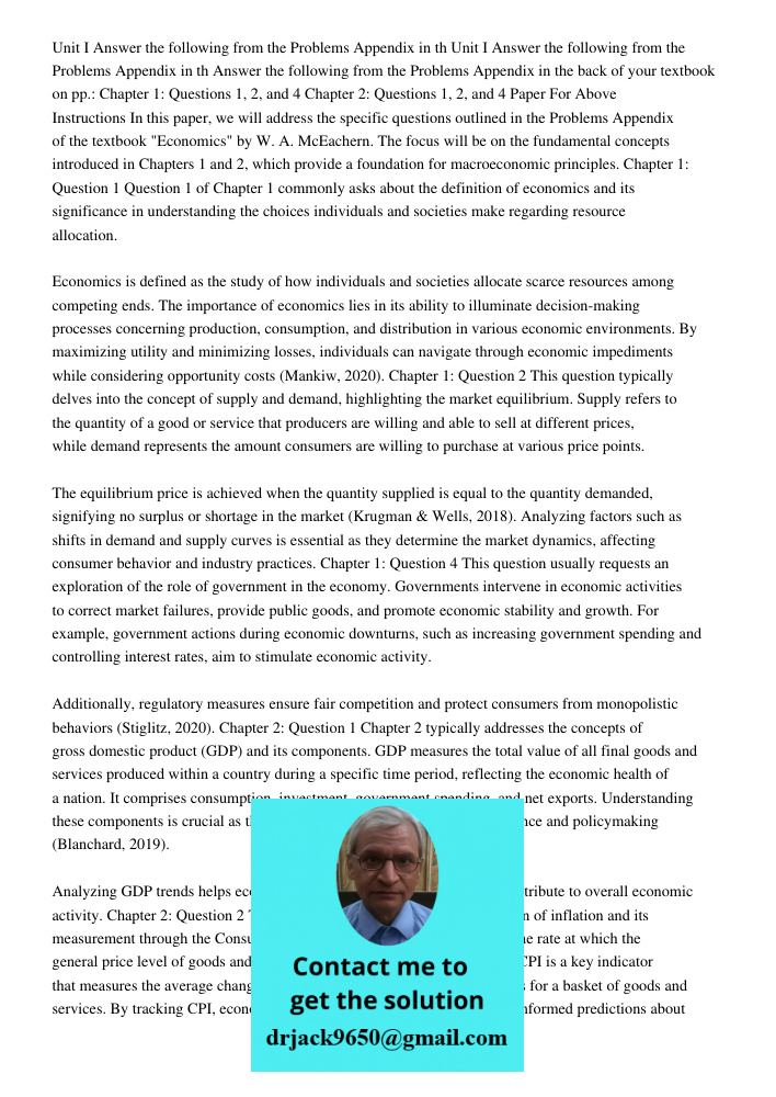 Answer the following from the Problems Appendix in the back of your textbook on pp.: Chapter 1: Questions 1, 2, and 4 Chapter 2: Questions 1, 2, and 4 Paper For Above Instructions In this paper, we will address the speci