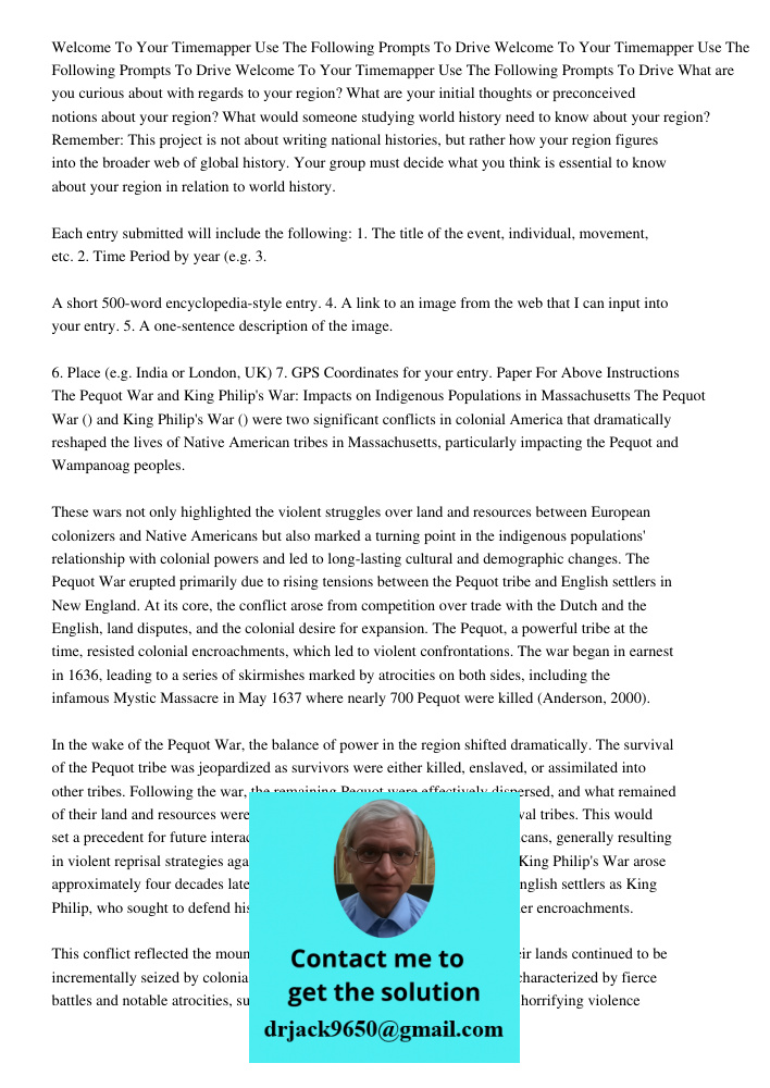 Welcome To Your Timemapper Use The Following Prompts To Drive What are you curious about with regards to your region? What are your initial thoughts or preconceived notions about your region? What would someone studying 